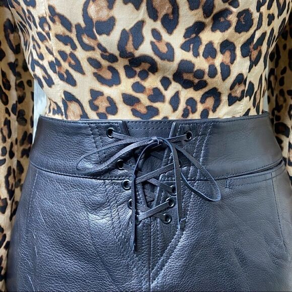 Ralph Lauren Black Lambskin Sailor Mini Skirt - Picture 10 of 16